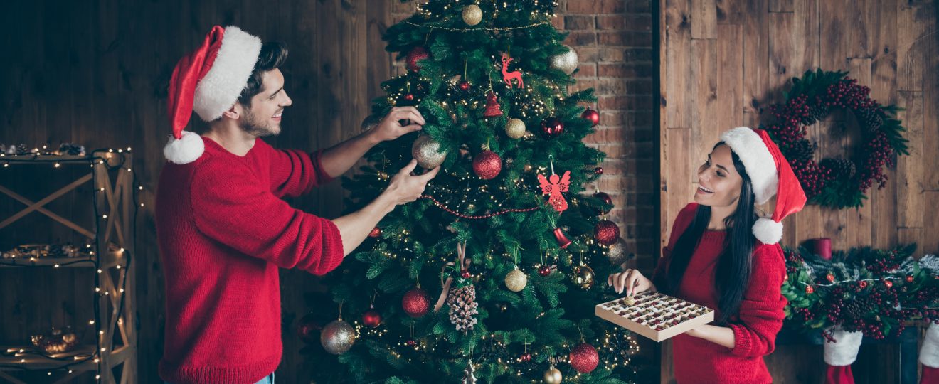 Sapin de Noël décoré