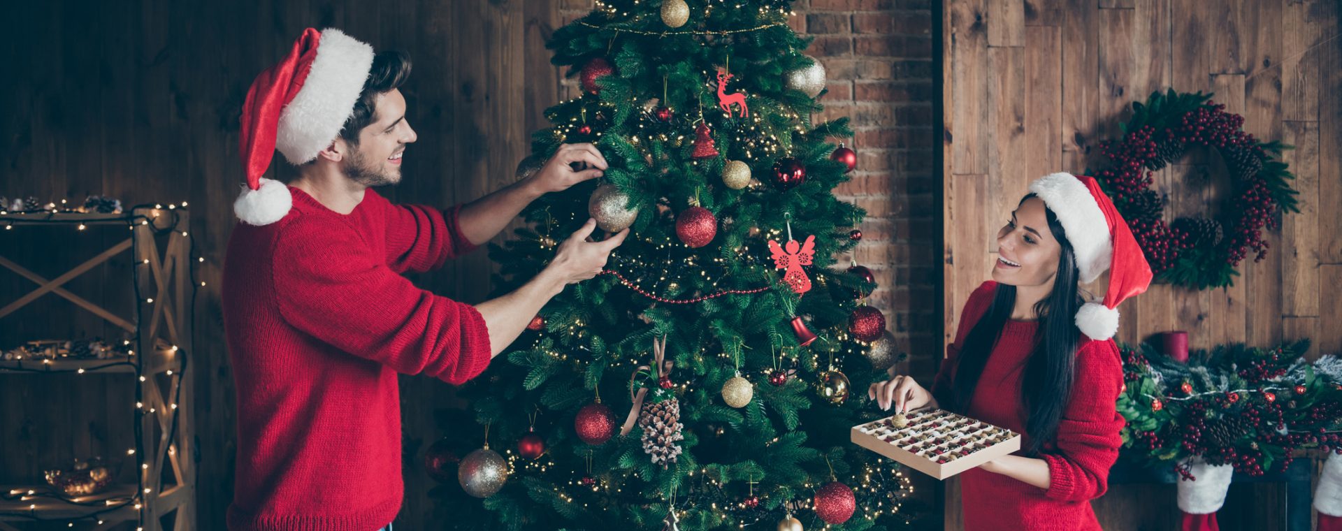 Sapin de Noël décoré