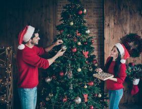 Sapin de Noël décoré